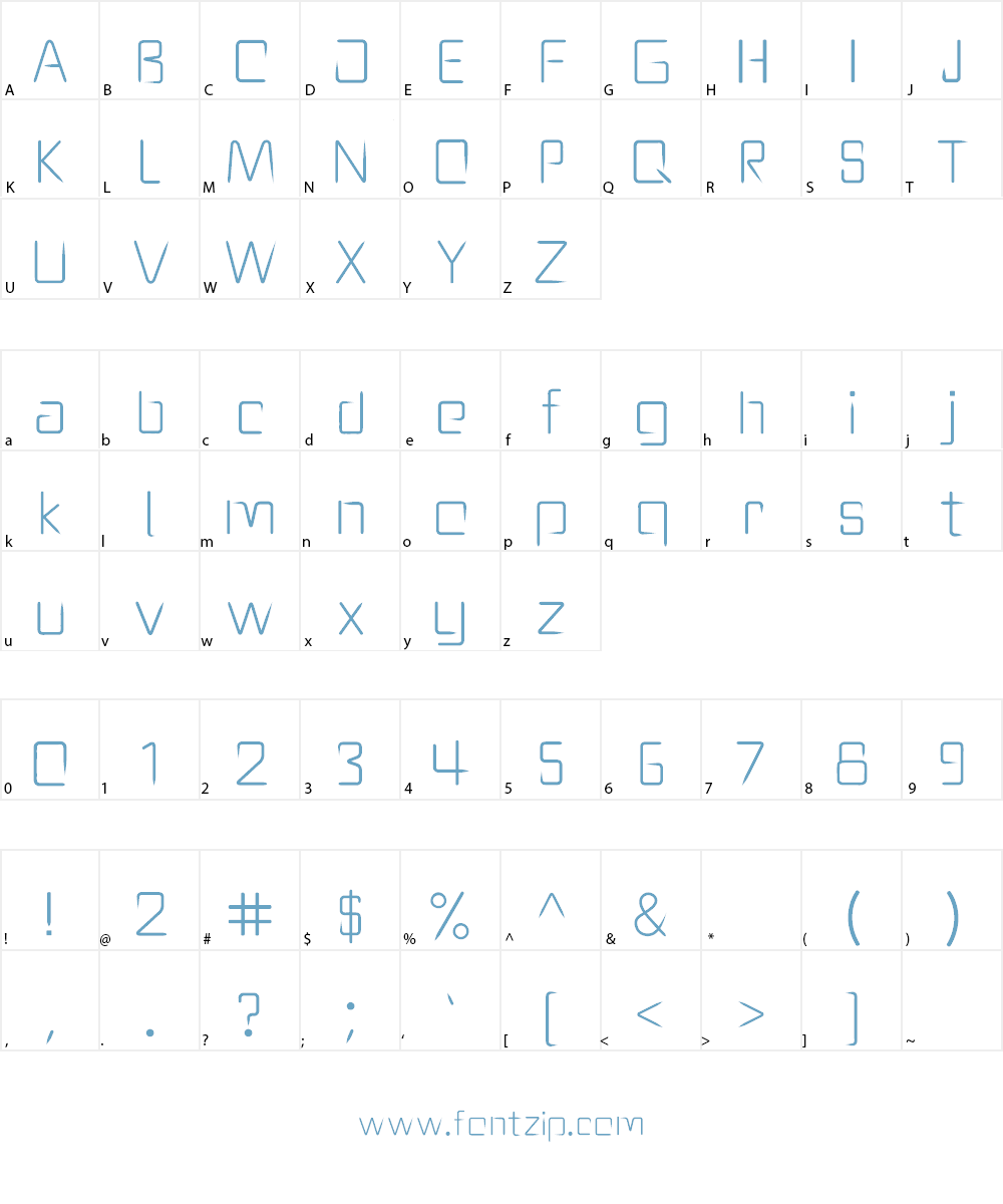 DownCity Font Character