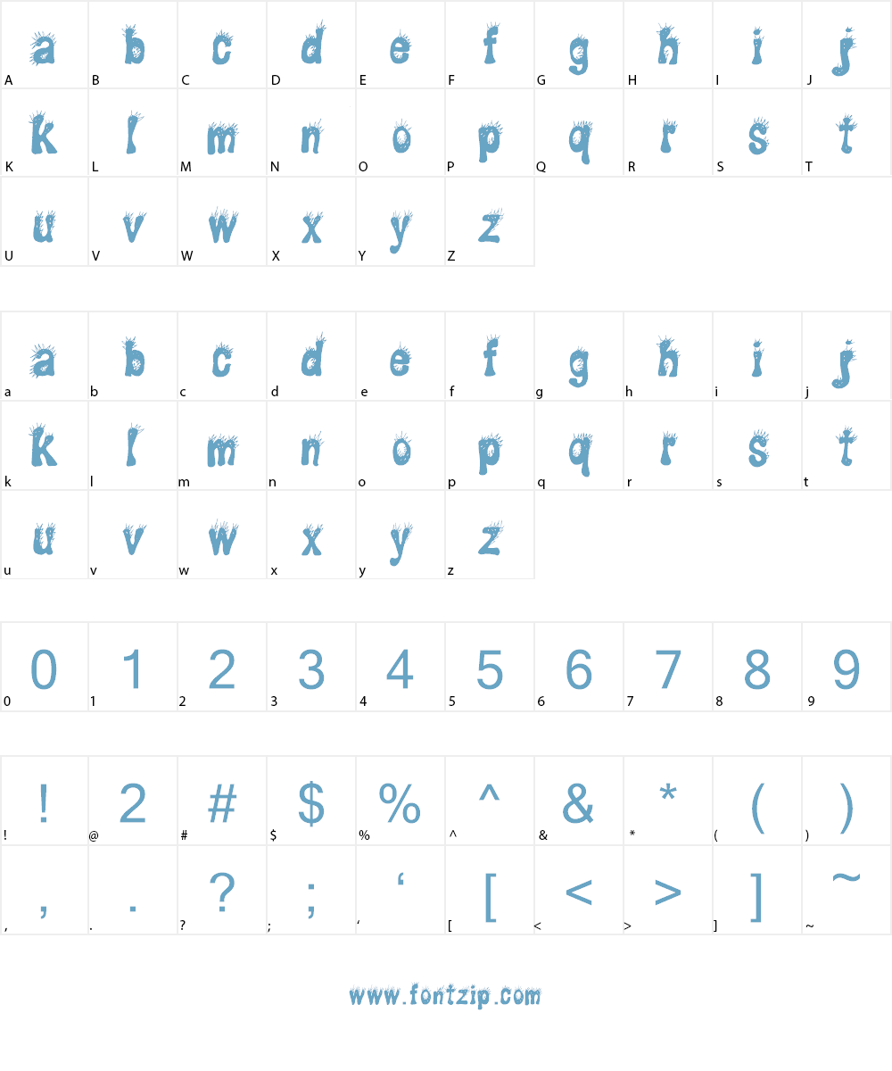 CF Punky Font Character