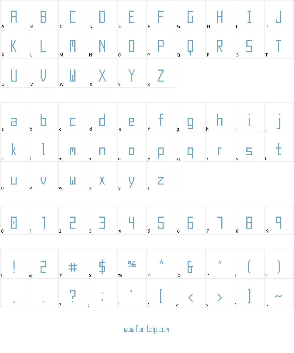 Akron NBP Font Character
