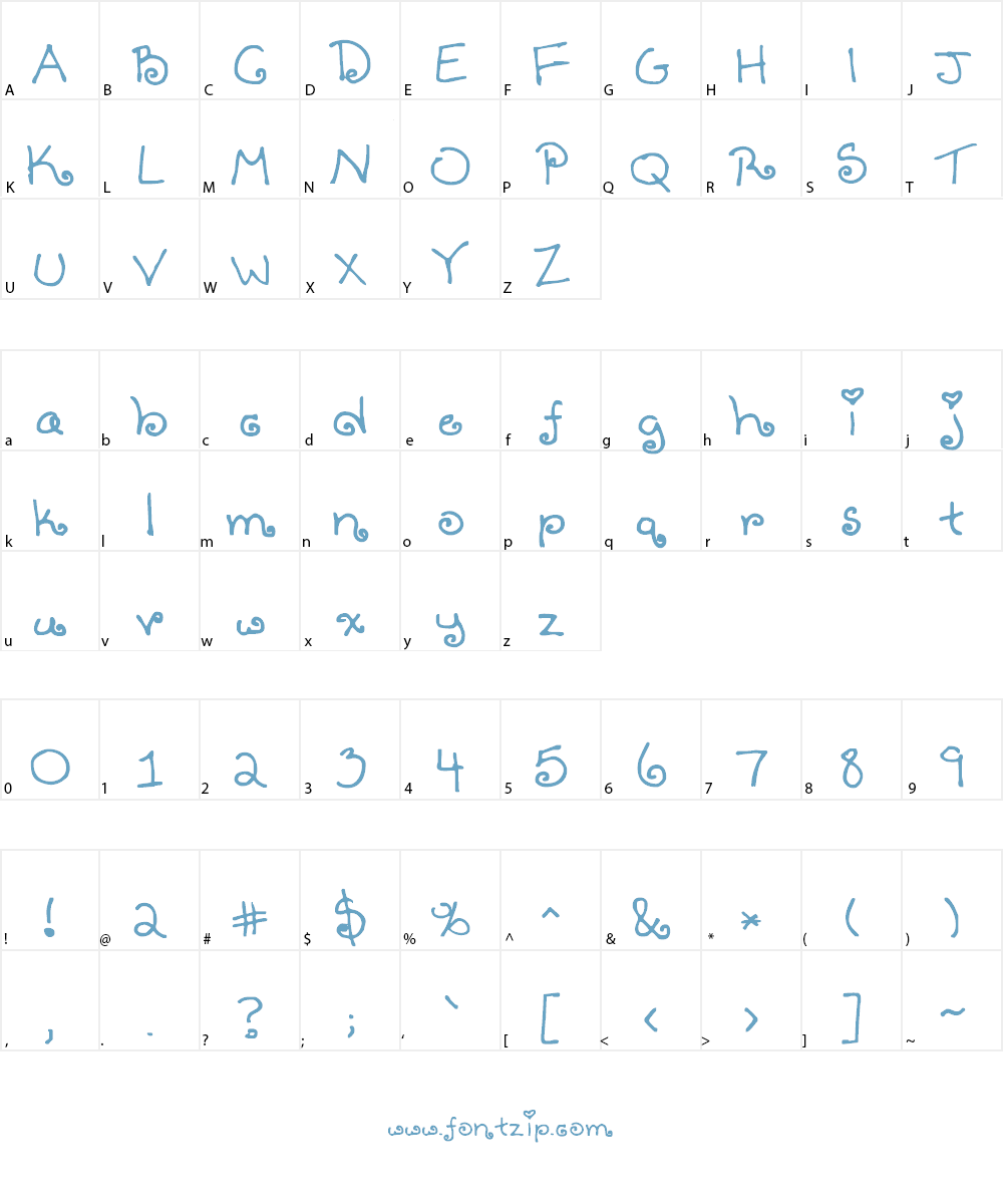 Tenbitesch Font Character