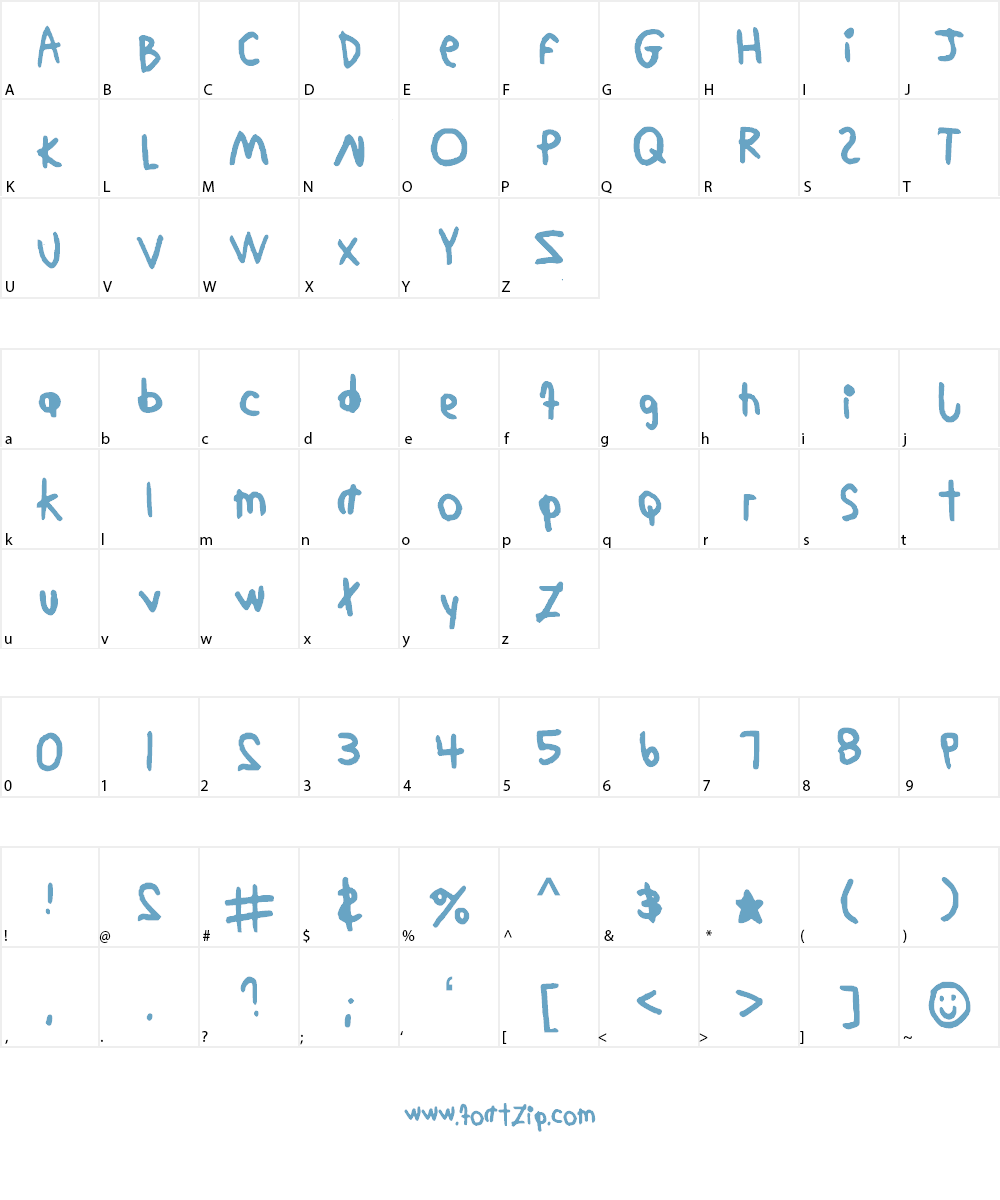 KindergartenNBP Font Character