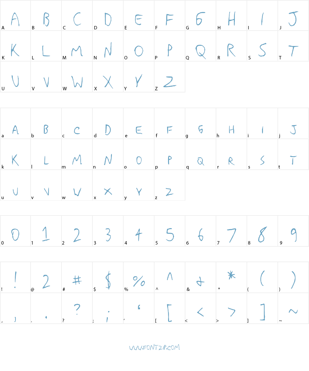 MiddleSchoolCrushNBP Font Character