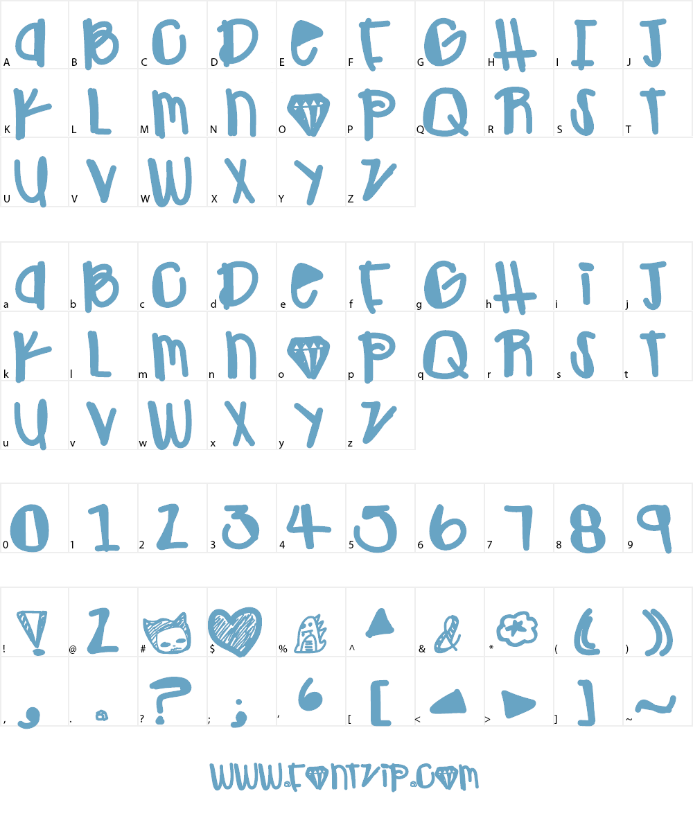 OhGawd Font Character