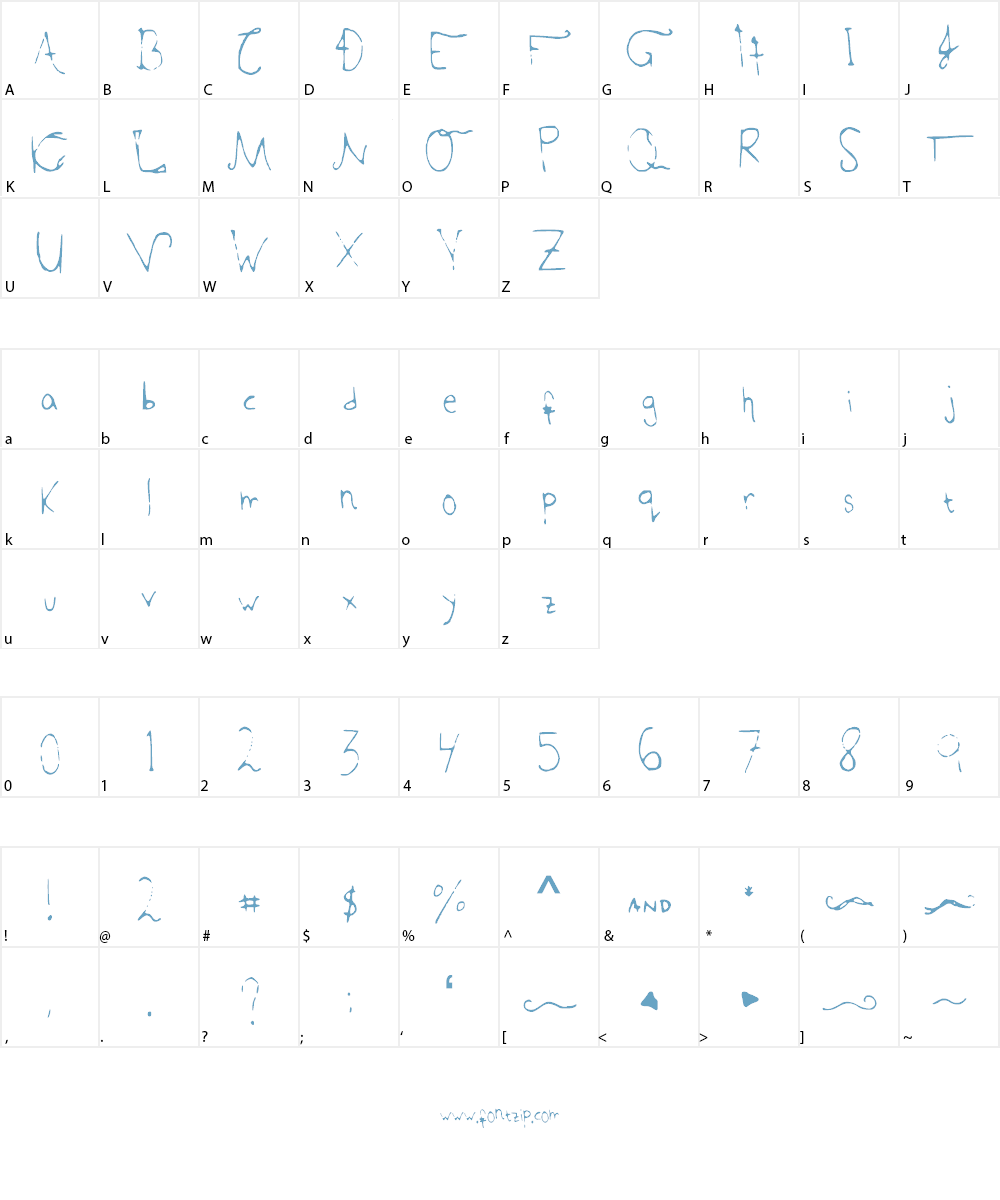 RRTheFallen Font Character