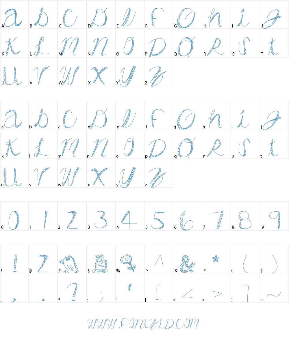 DiamondsAreForever Font Character