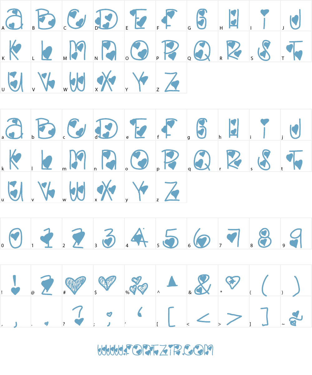 LovelyBitch Font Character