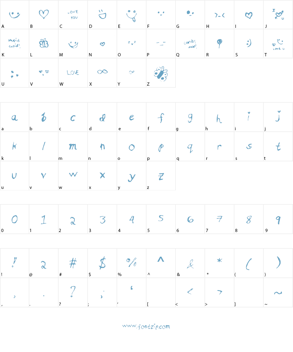 RSHoneyPie Font Character