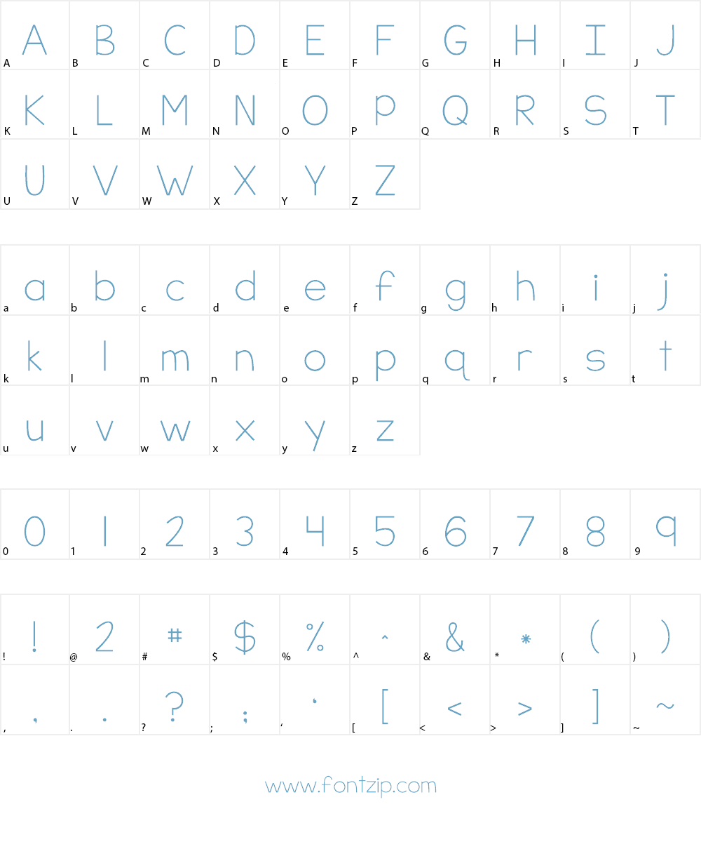 KG Part of Me Font Character