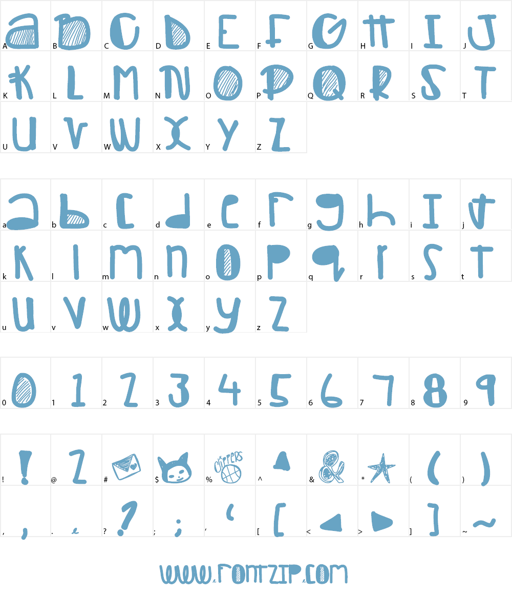 Sugarhill Font Character