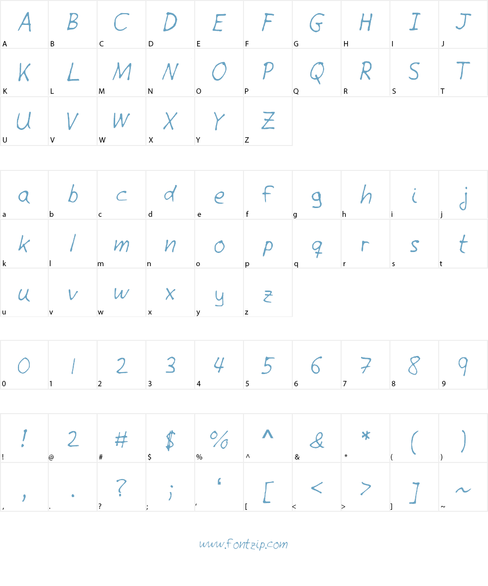 Giotto Handwriting Font Character