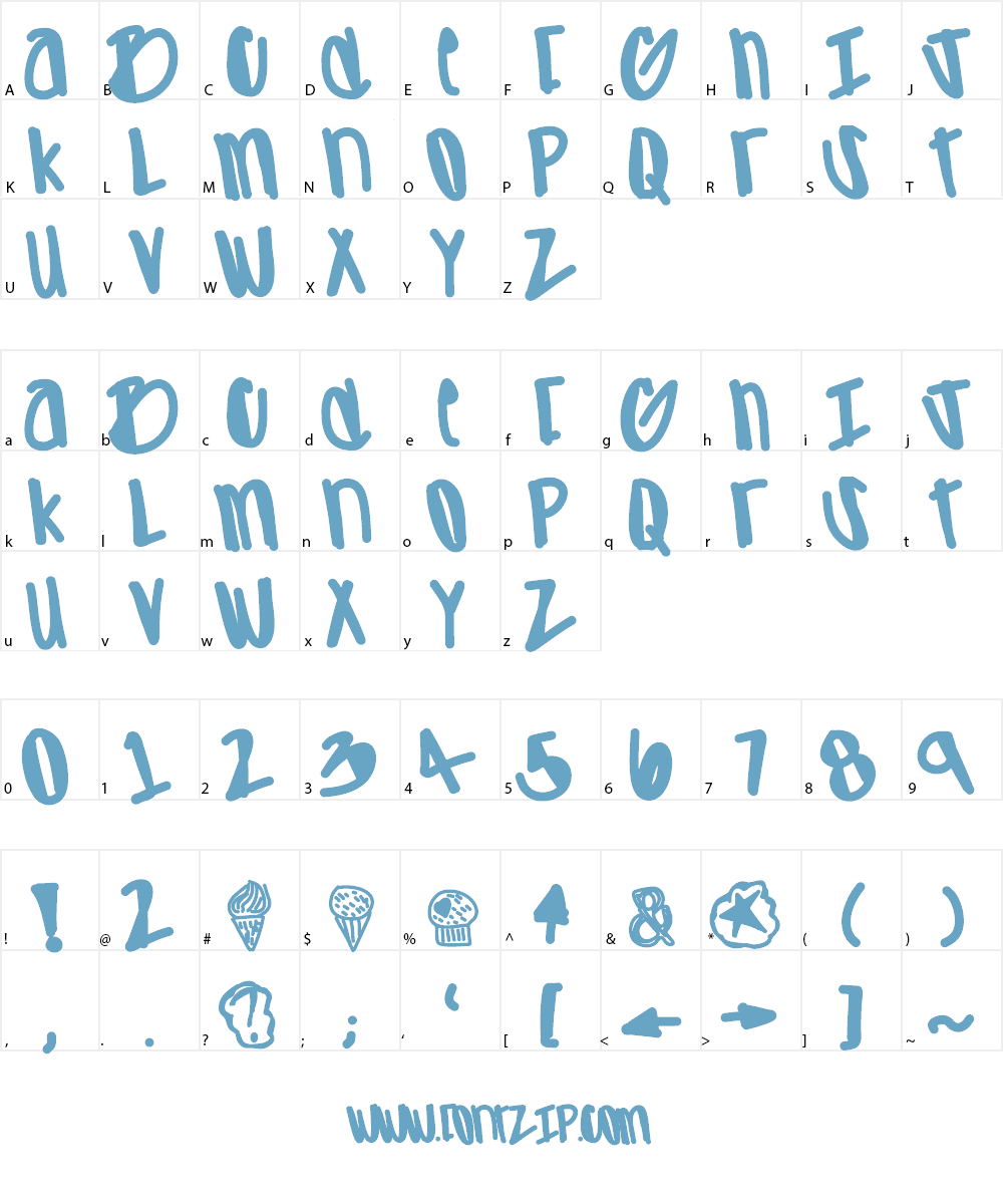 Apreciated Font Character