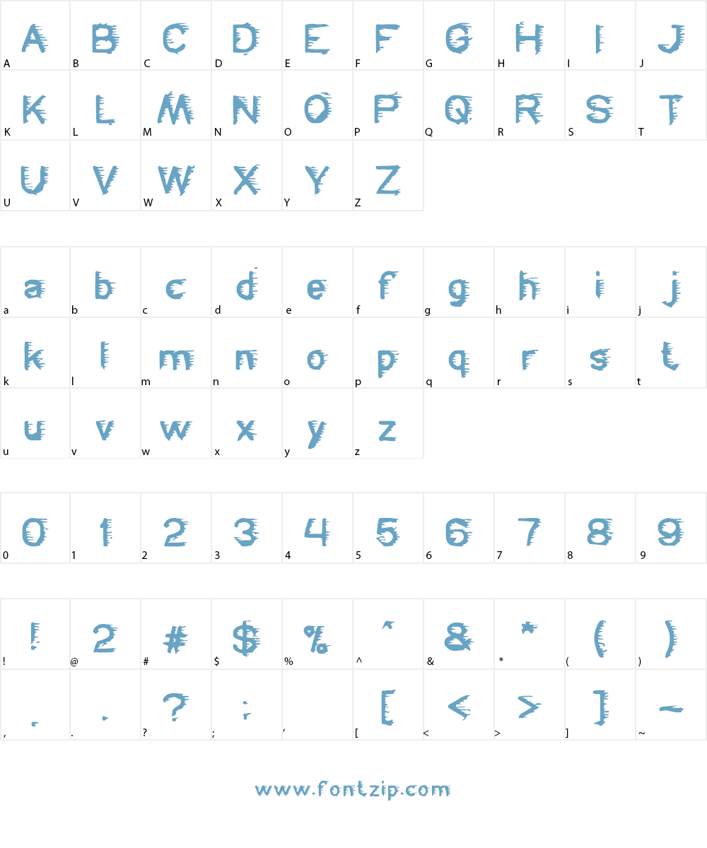 FREEZER Font Character