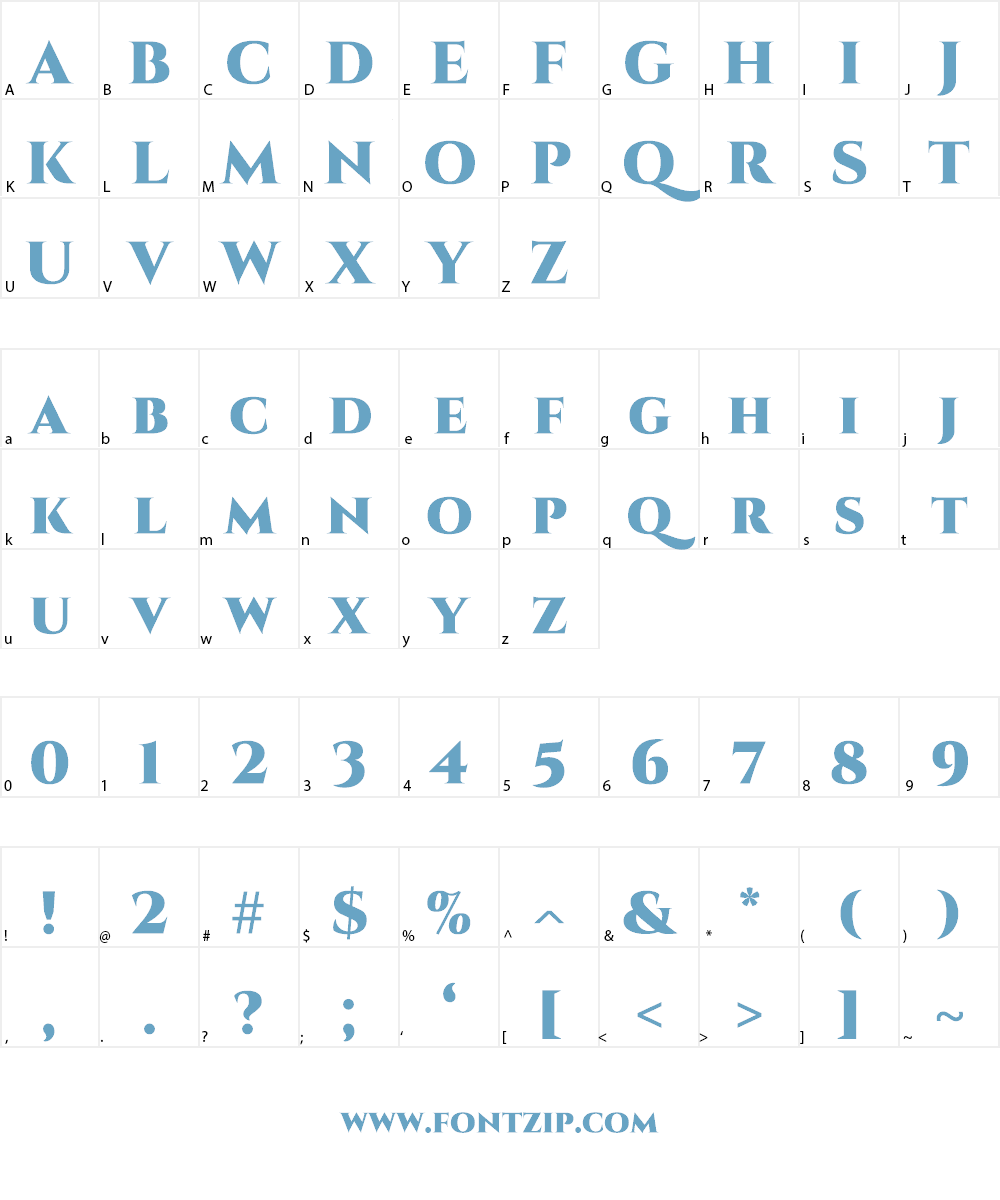 Cinzel Font Character