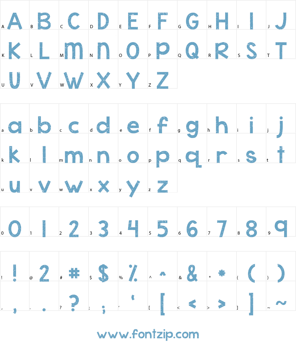 KG Cold Coffee Font Character