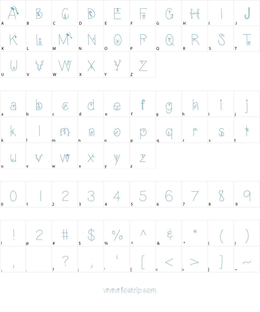 ChristmasEve Font Character