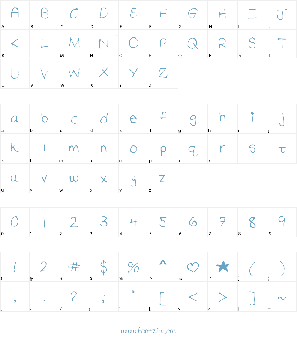 TheFaultInOurStars Font Character
