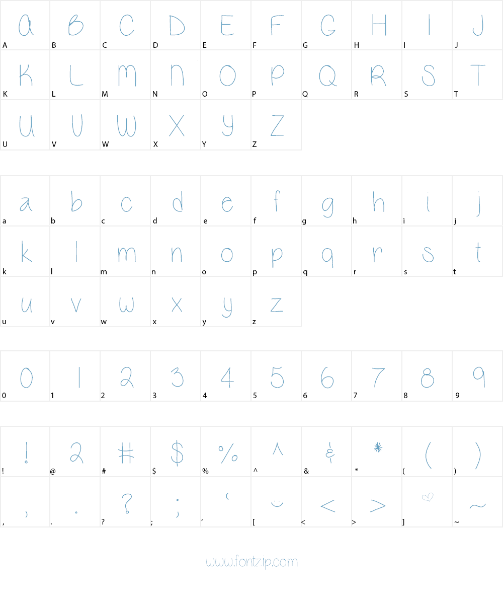 VanessaMarie Font Character