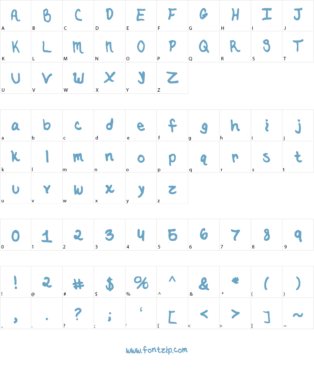 HappyFreeConfused Font Character