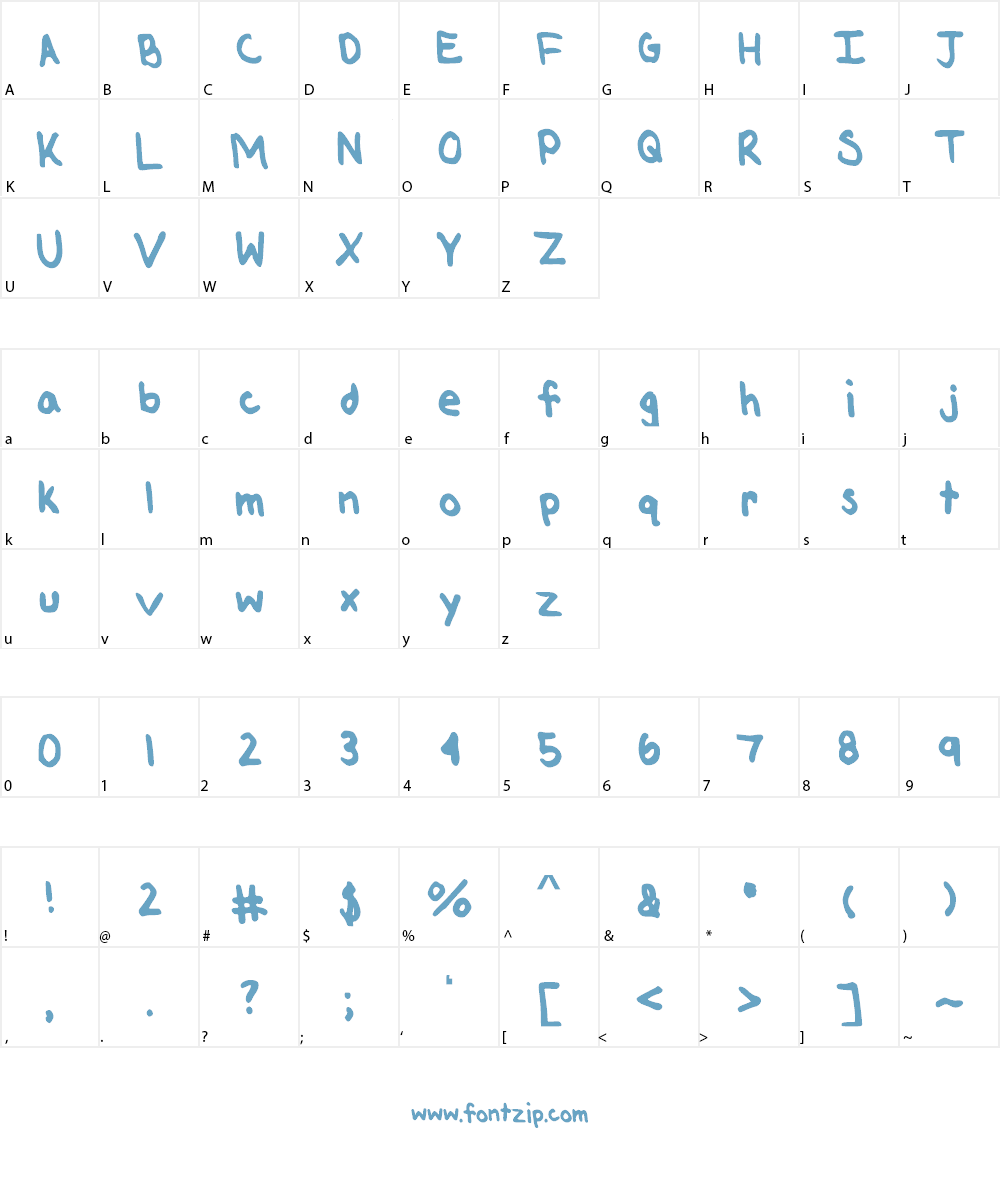Reluctant Font Character
