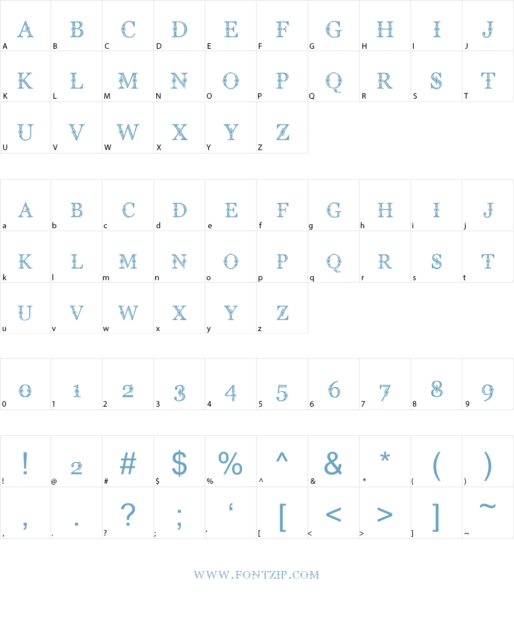 CF Diamond Font Character
