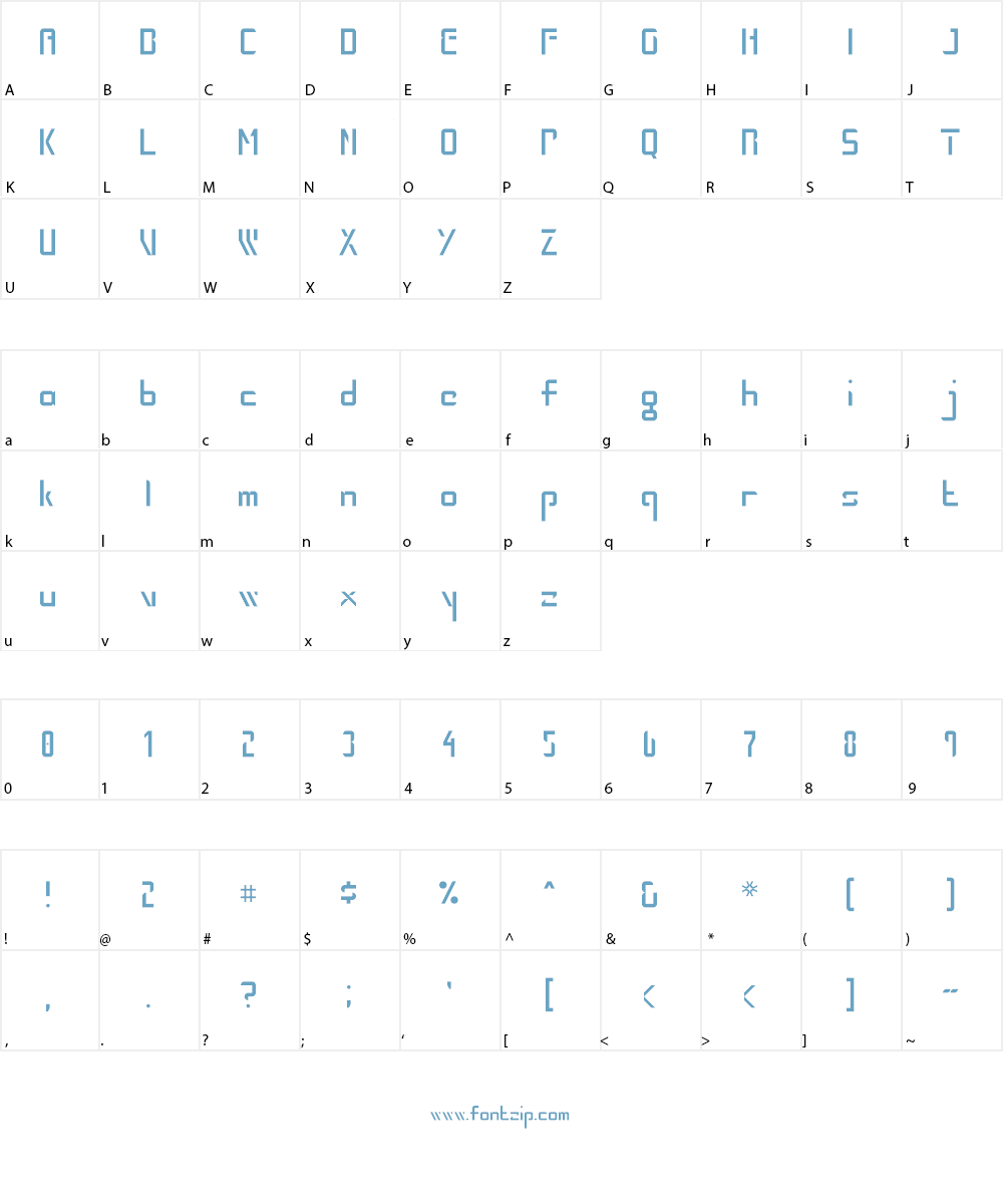 Kensington Gothic NBP Font Character