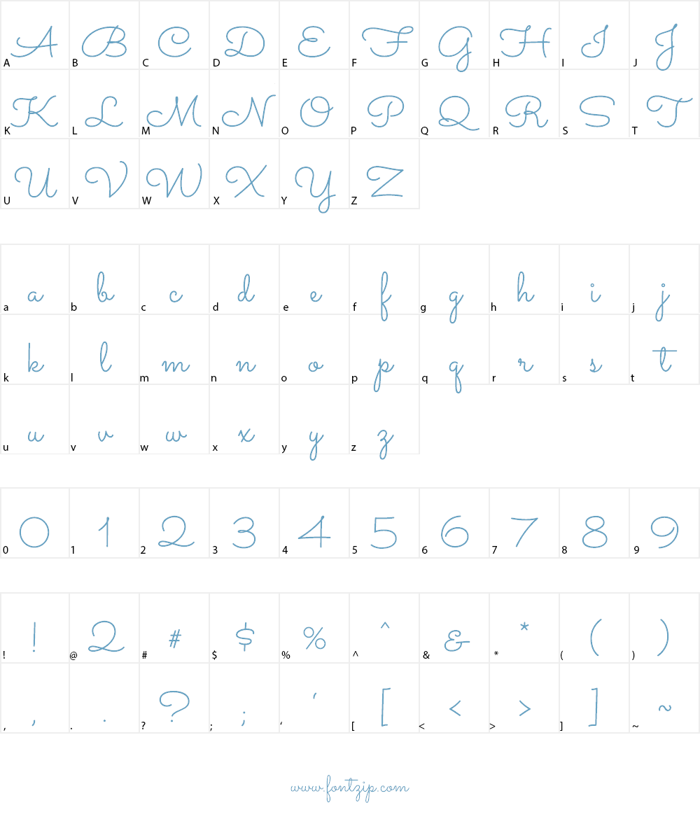 Sacramento Font Character