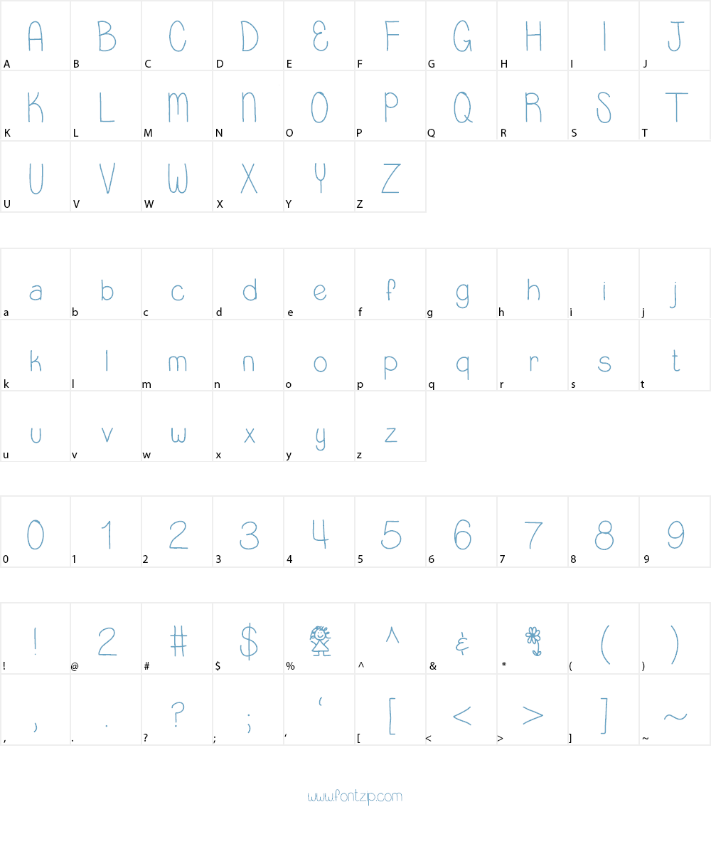 LittleMissPriss Font Character