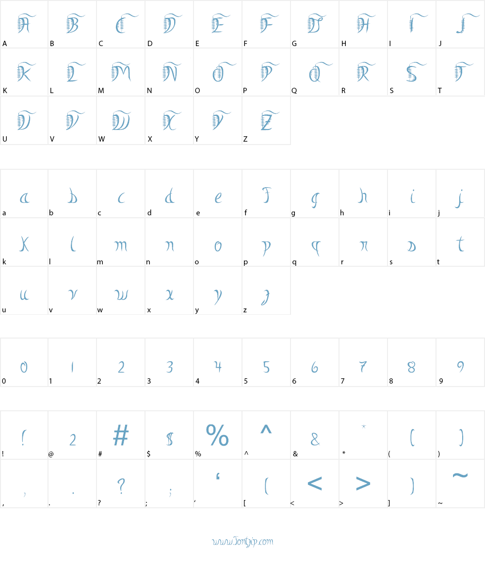 Mystic-Arm Font Character