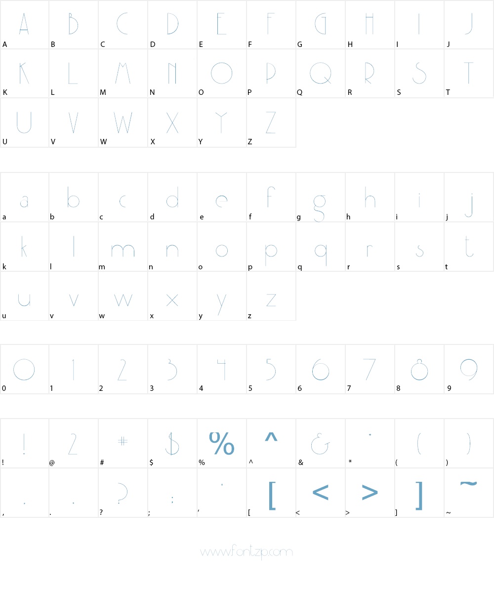 Party at Gatsby's Font Character