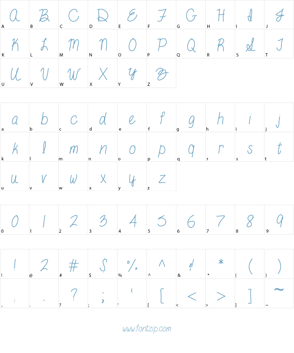 ByTheButterfly Font Character