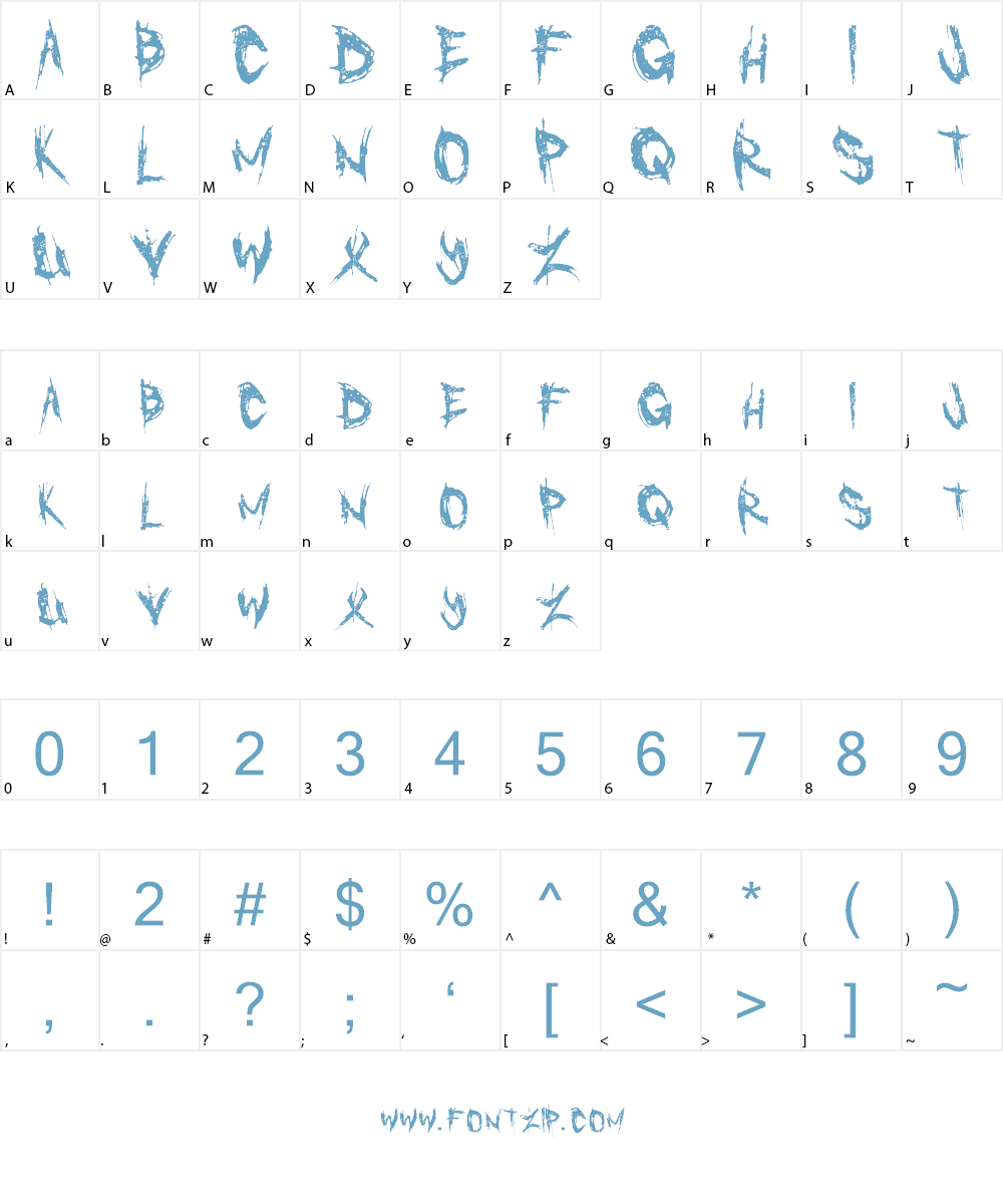 Cannibal Font Character