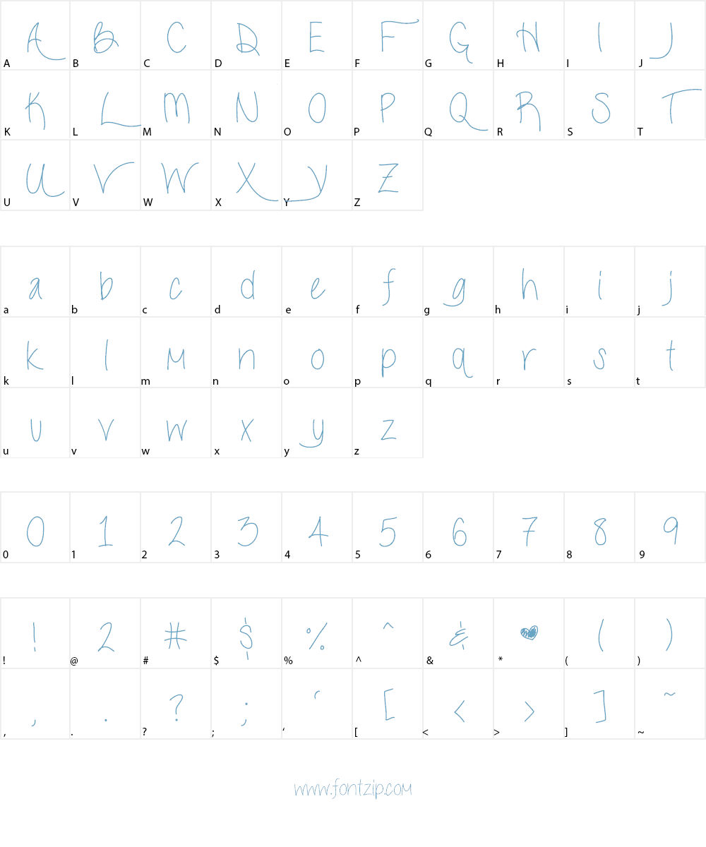 LiveLaughLove Font Character