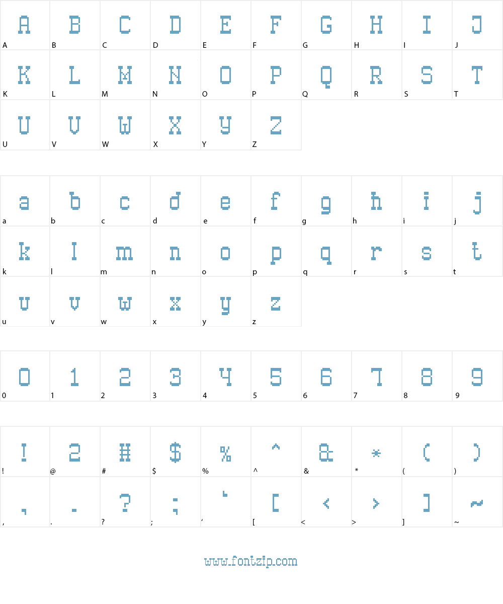 Old Pixel-7 Font Character