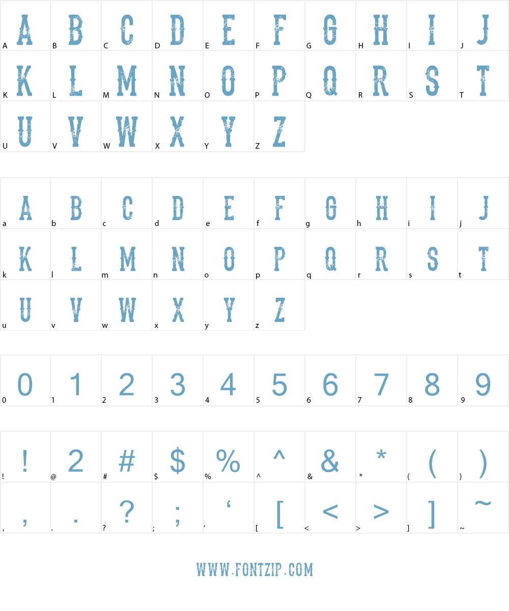 the dead saloon Font Character