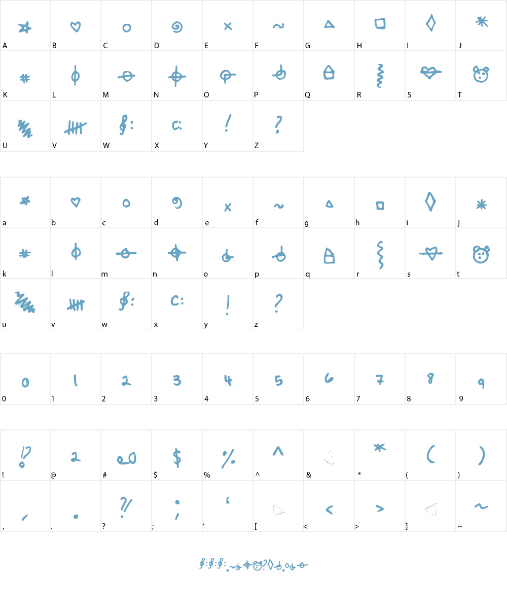 SASymbols101 Font Character