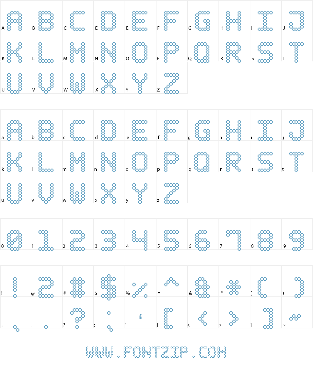 Bubble Pixel-7 Font Character