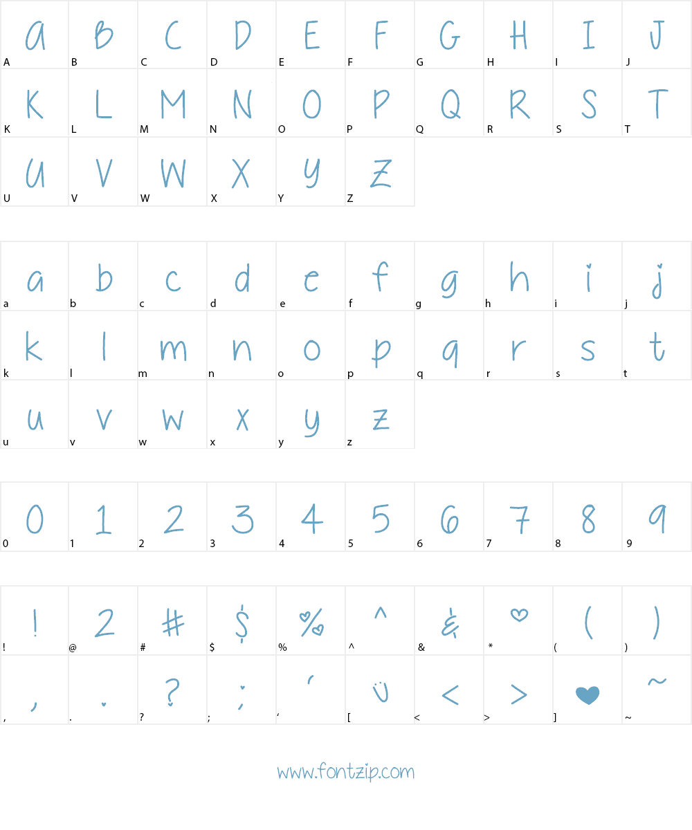 DaddysGirl Font Character