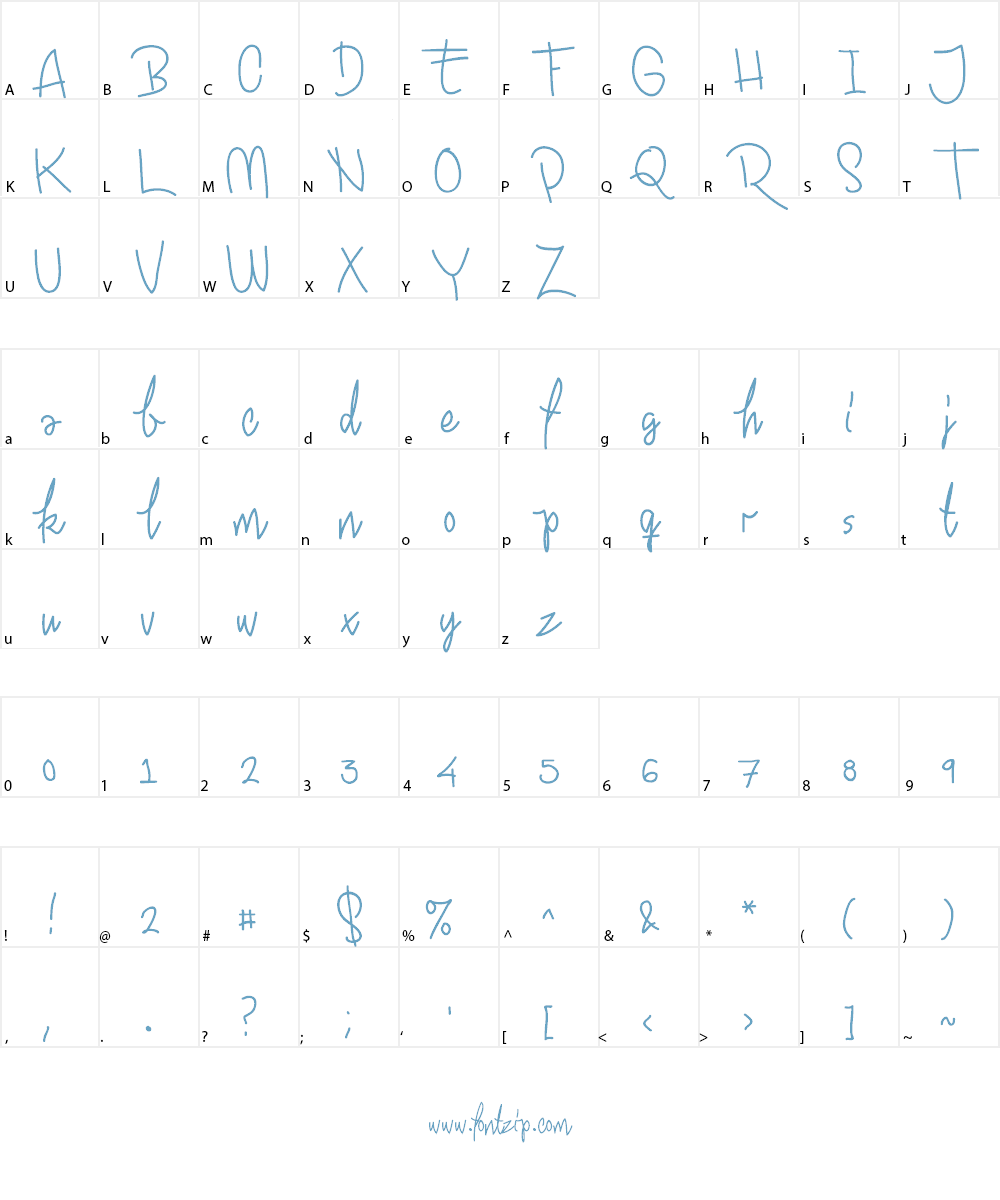 Ekologie Hand PERSONAL USE Font Character