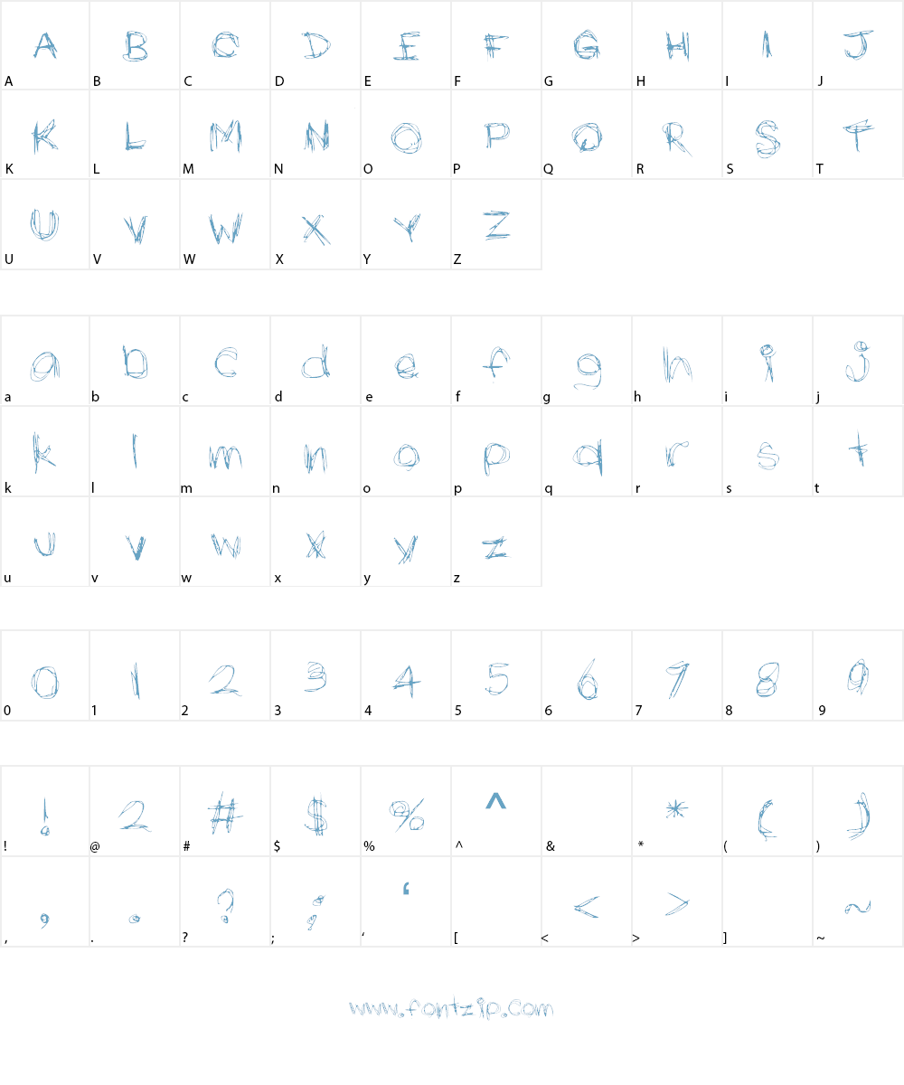 curved Font Character