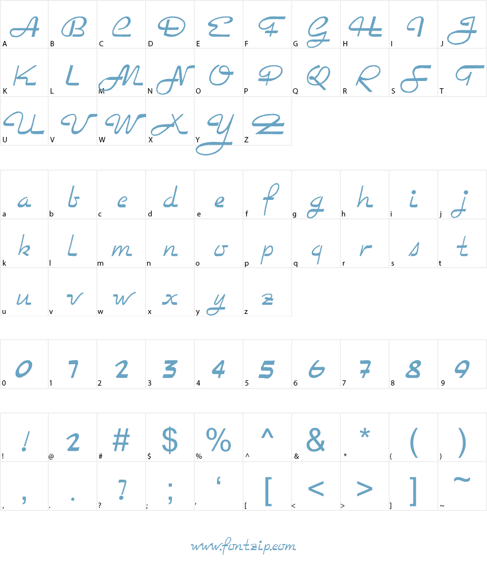 Rockabilly Font Character
