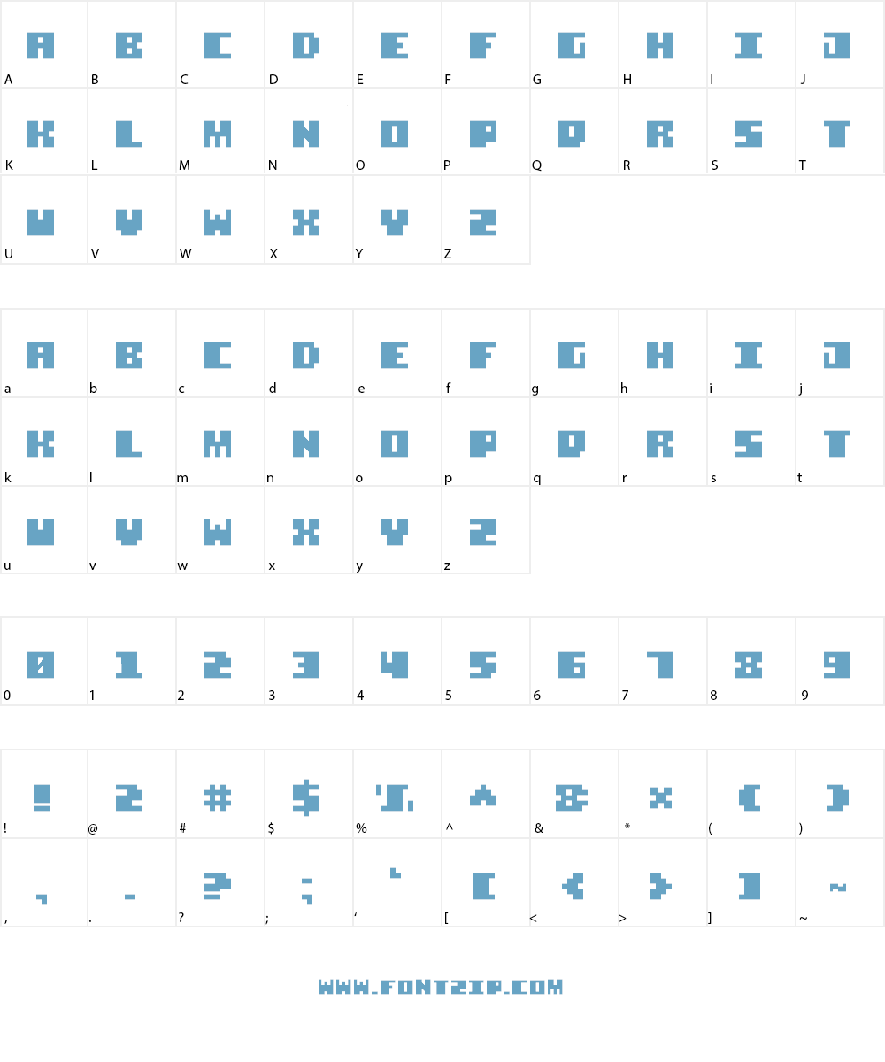 Square Stone-7 Font Character