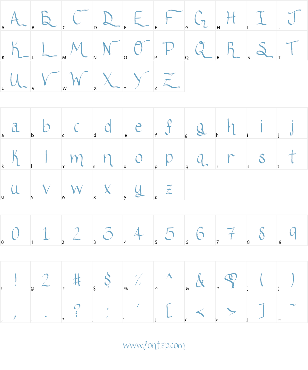 RibbonOfhope Font Character