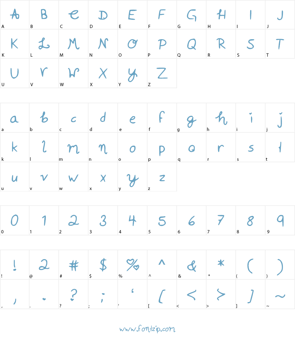 Mistie Font Character
