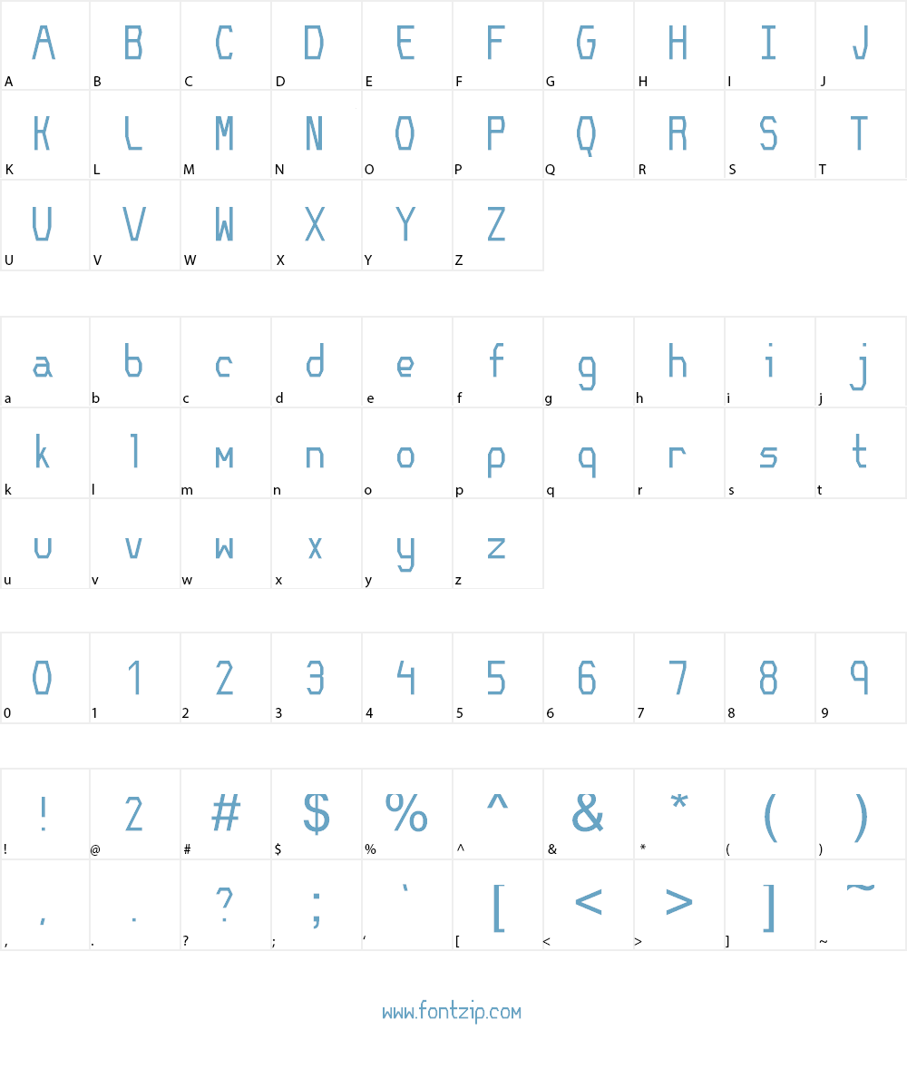 Plutonium NBP Font Character