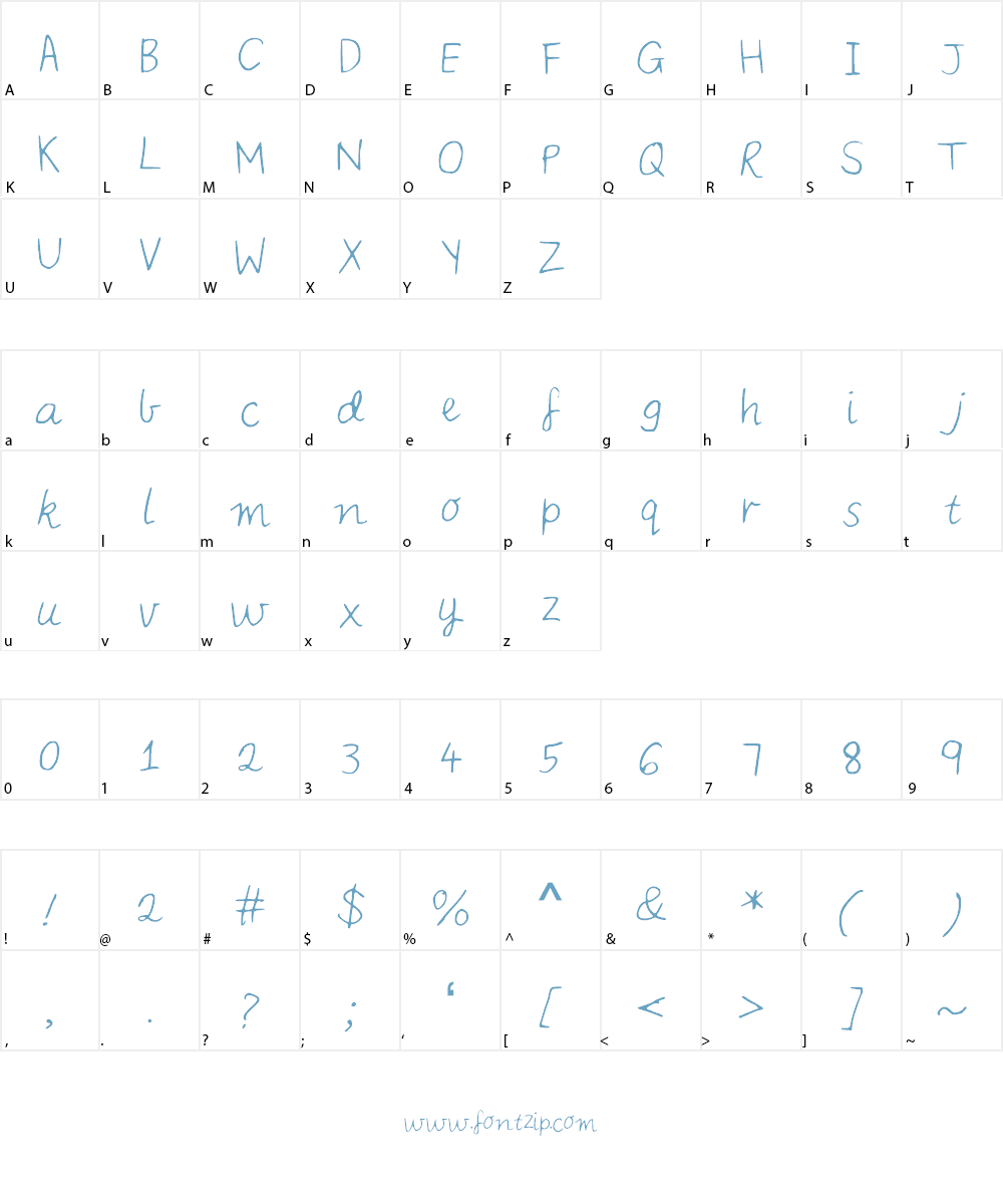 IYSNobodysPerfect Font Character