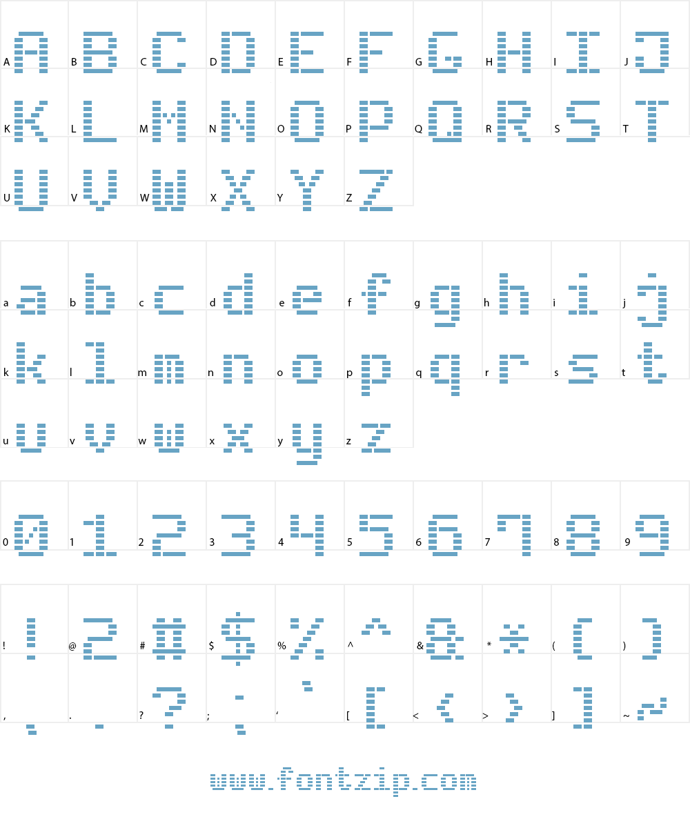 Dash Digital-7 Font Character