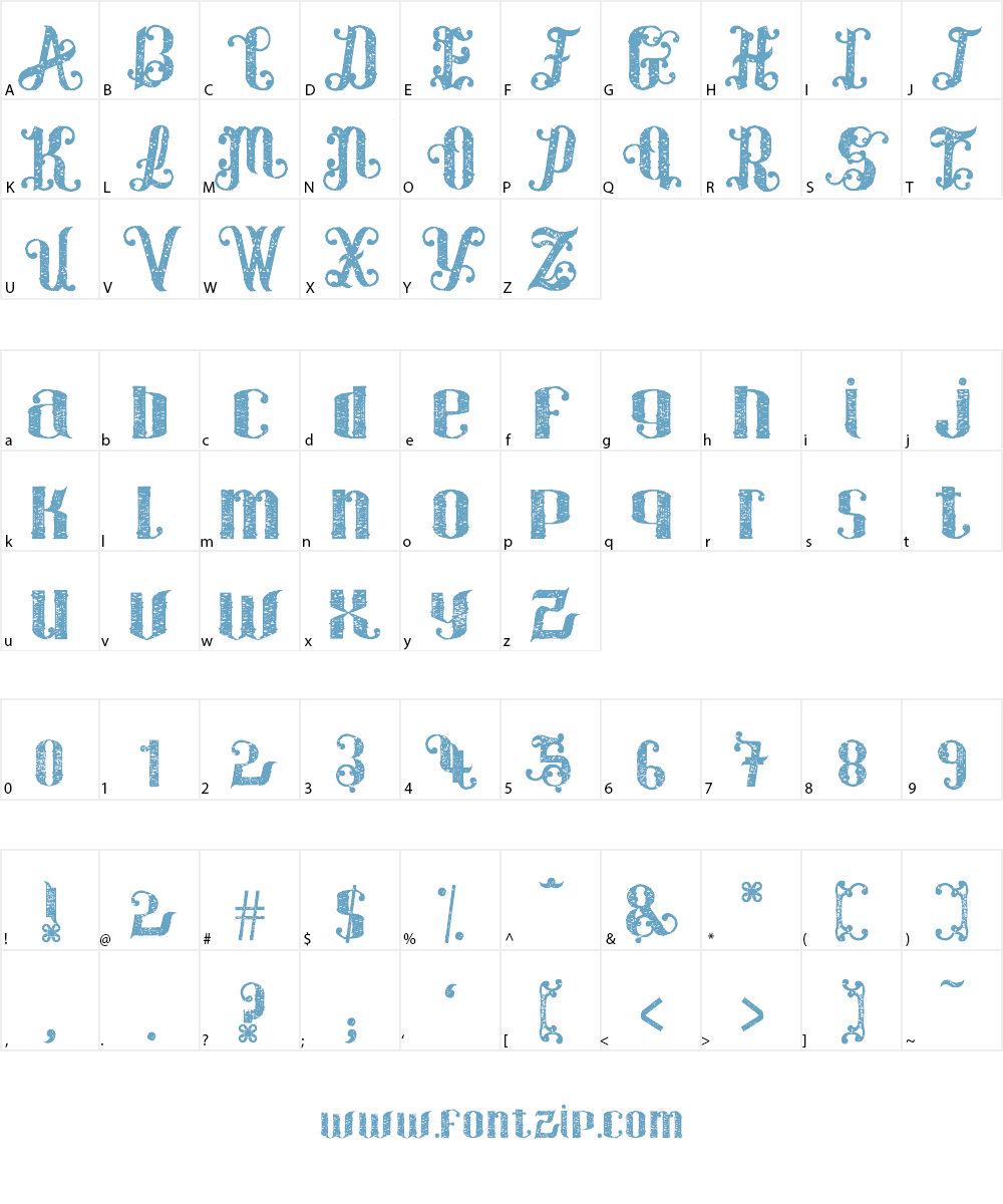 For Winter Font Character