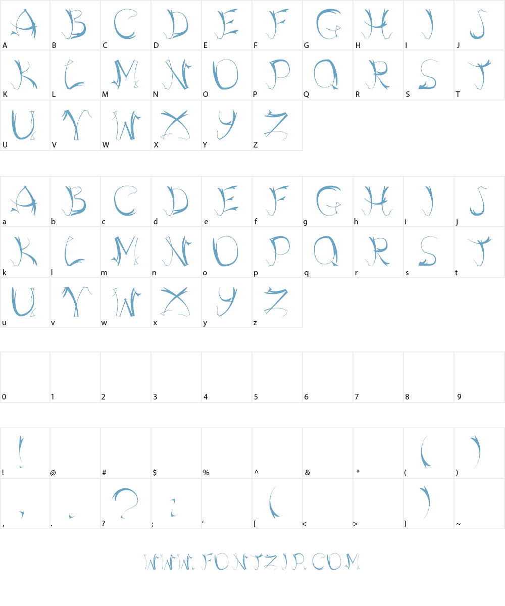 Inklings Font Character
