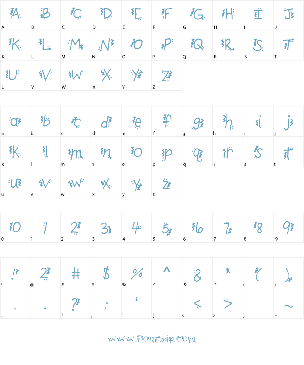 KBDinoMite Font Character