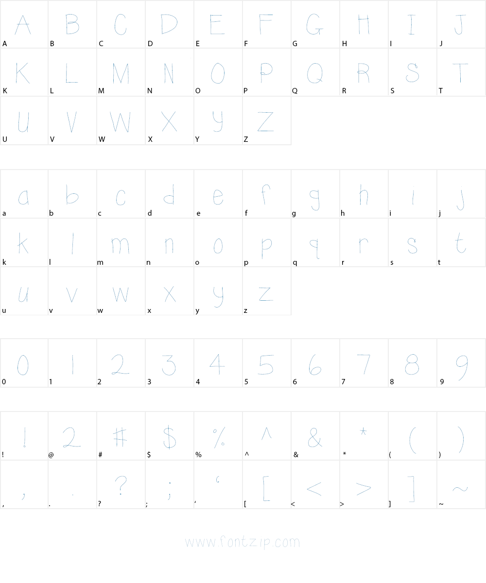 KBSunshine Font Character